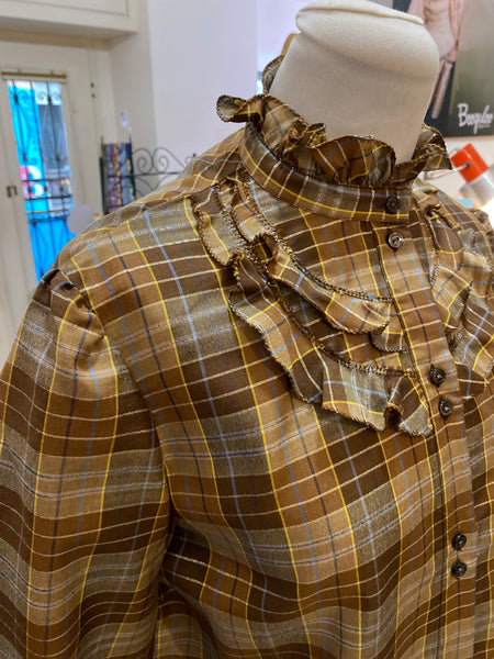 Camicia 80s scacchi e oro