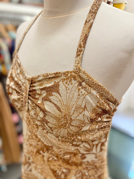 Abito 70s lurex dorato
