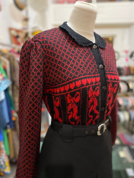 Cardigan cuori e fiocchi