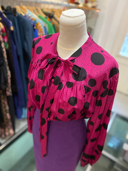 Camicia pois grandi ciclamino