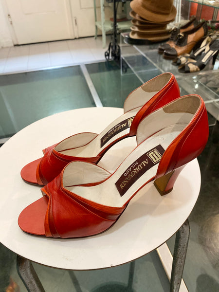 Open toe 70s rosse