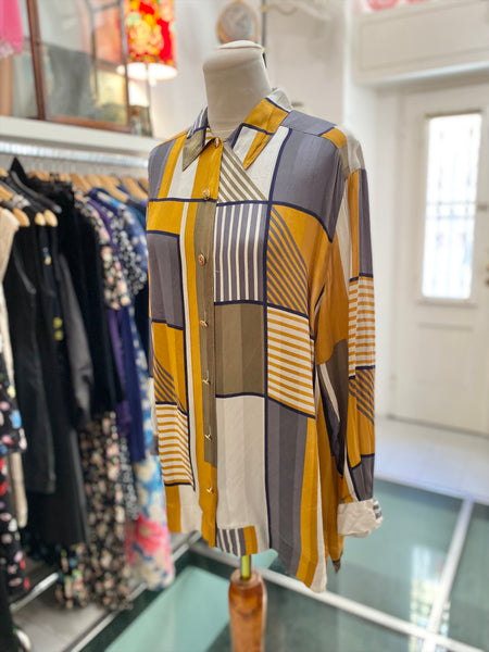 Camicia seta geometria