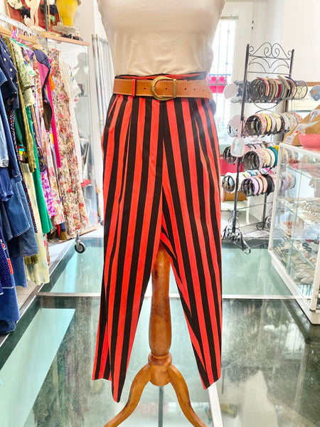 Pantaloni righe rosso nero