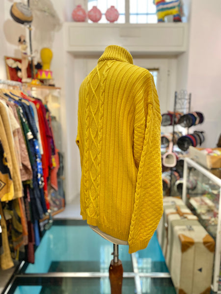 Maglione giallo pura lana vergine