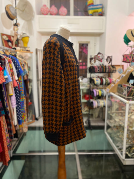 Cardigan 80s pied de poule