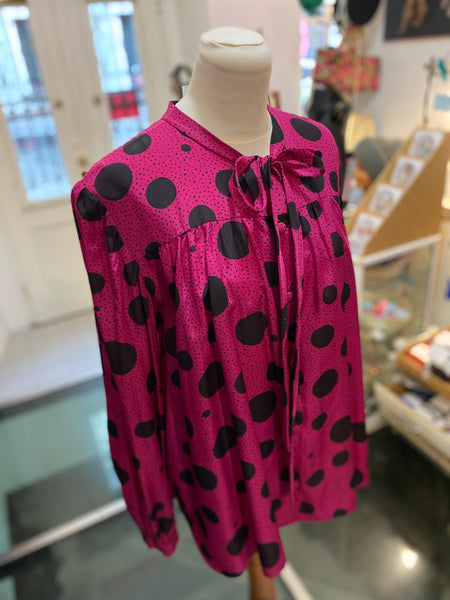 Camicia pois grandi ciclamino