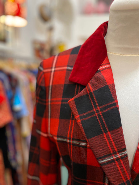 Giacca tartan rossa