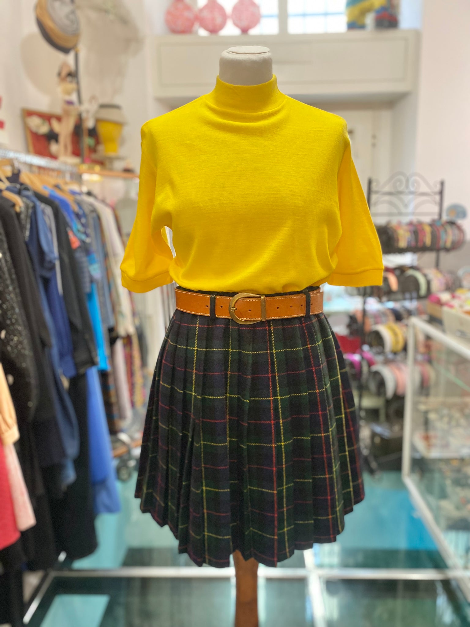 Minigonna 80s tartan