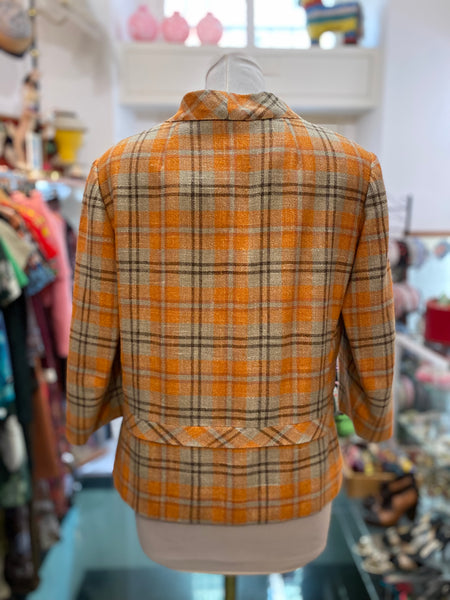 Giacca 50s scacchi arancio