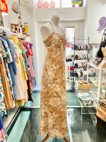Abito 70s lurex dorato