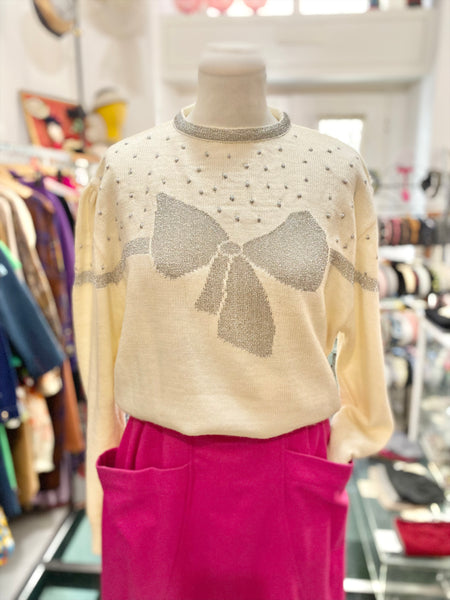 Maglione fiocco lurex