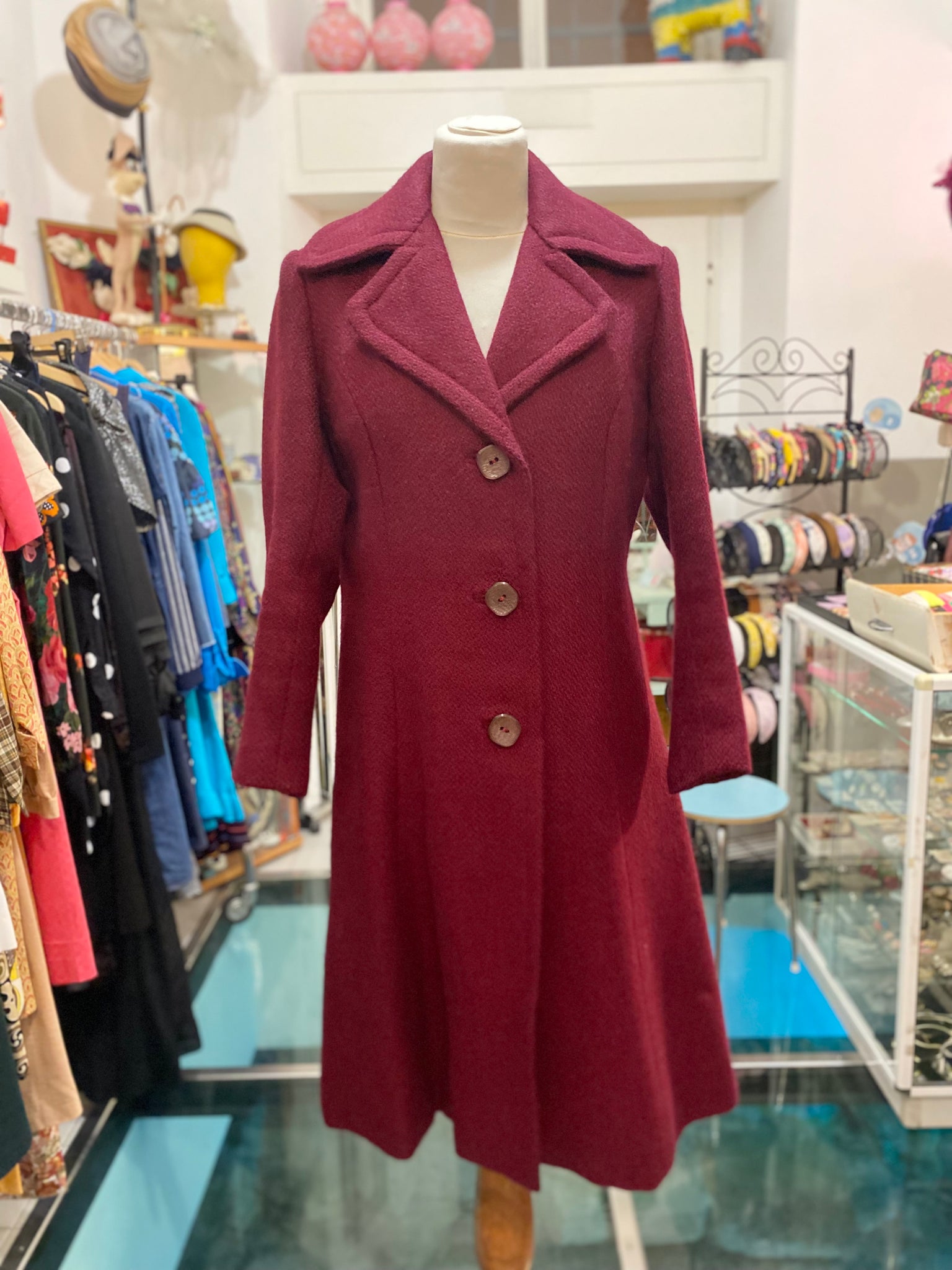 Cappotto 70s bordeaux