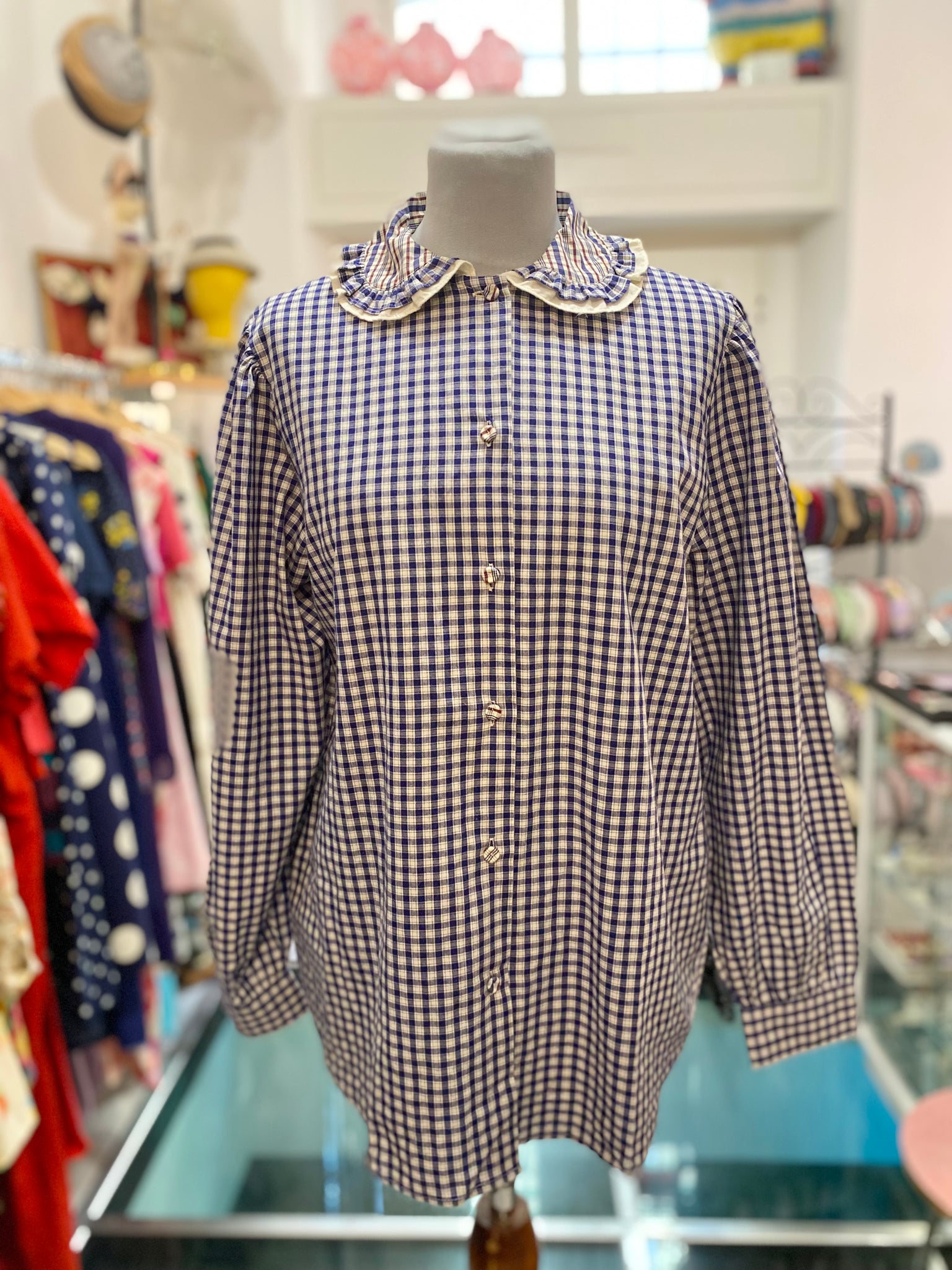 Camicia scacchi Benetton 80s