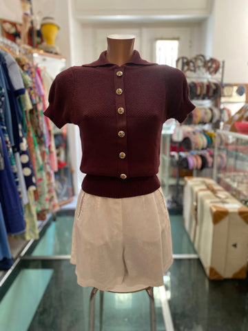 Jumper bordeaux e rosa