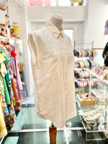 Camicia seta smanicata