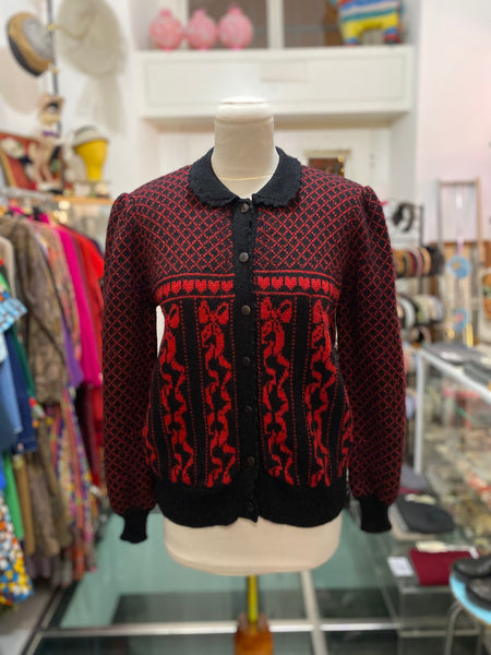 Cardigan cuori e fiocchi