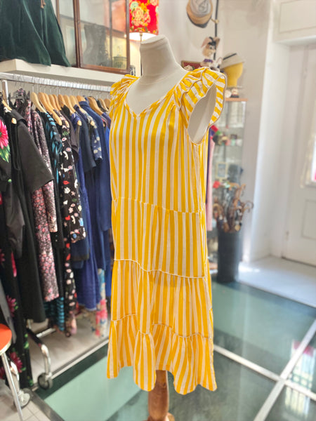 Abito 80s righe giallo