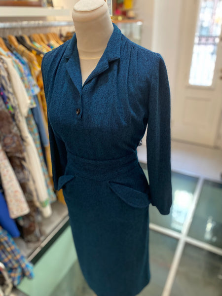 Abito 80s does 40s blu