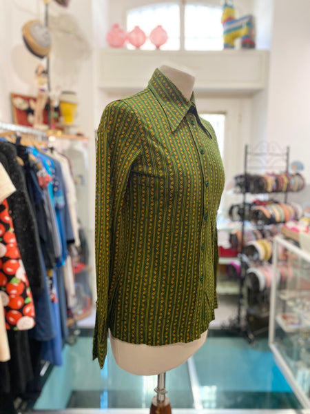 Camicia 70s verde bosco