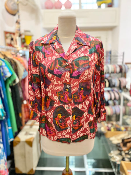 Camicia 50s stampa giappone