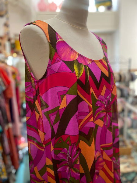 Abito 80s fiori tropical