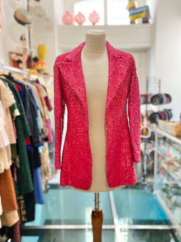 Giacca 70s paillettes fuxia