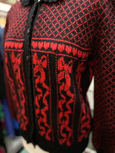 Cardigan cuori e fiocchi