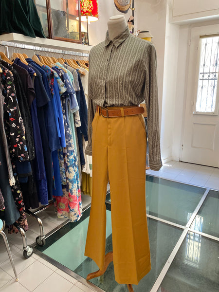 Pantaloni 70s senape