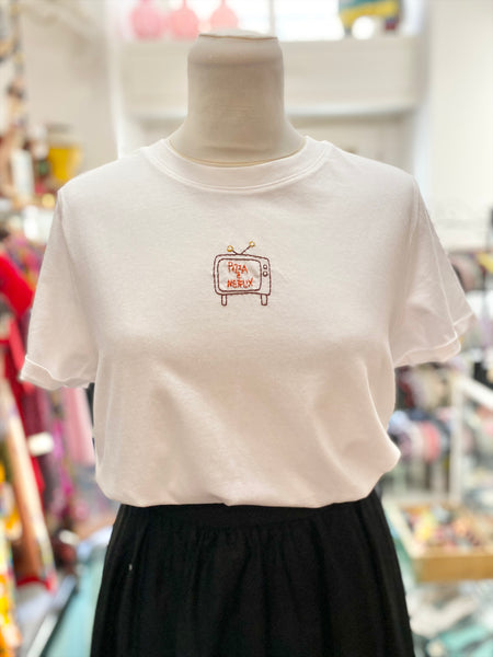 T-shirt pizza e netflix