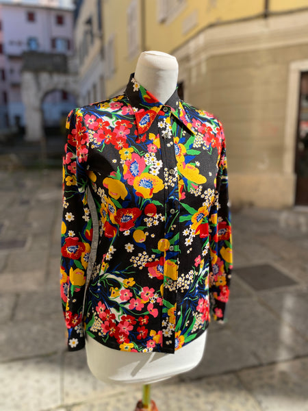 Camicia 70s fiori