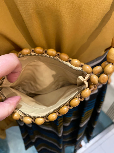 Borsetta perline legno