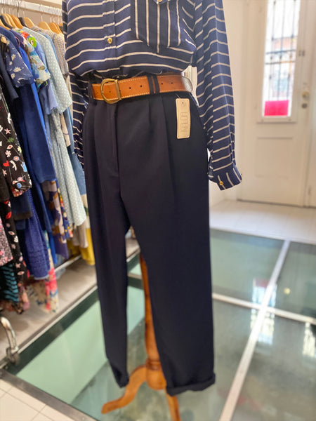Pantaloni 80s blu pences