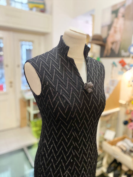 Abito 60s nero argento