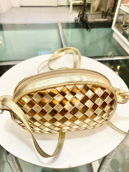 Mini borsetta pelle oro