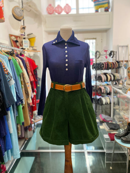 Bermuda 80s velluto verde