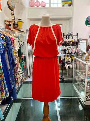 Abito 80s rosso bianco