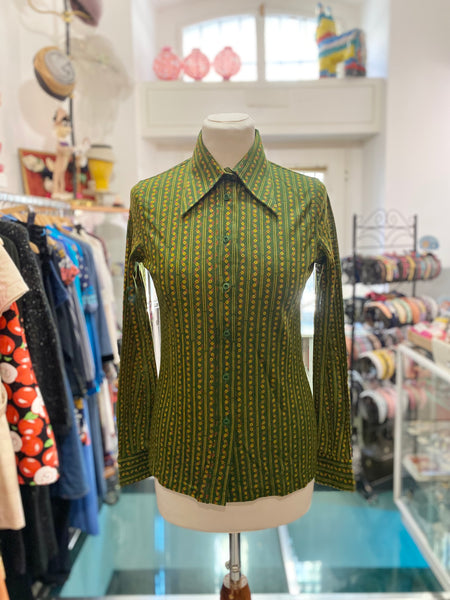 Camicia 70s verde bosco