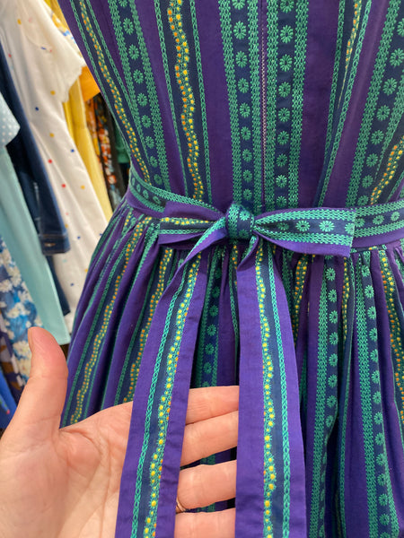 Abito 50s viola verde