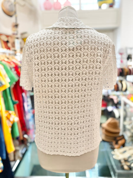Cardigan bianco uncinetto