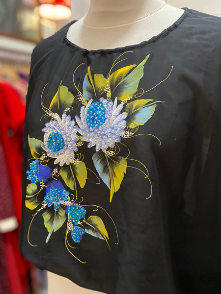 Blusa 80s dipinta a mano