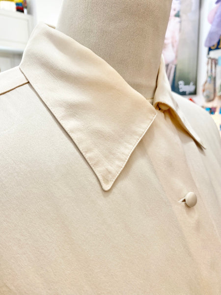 Camicia pura seta panna