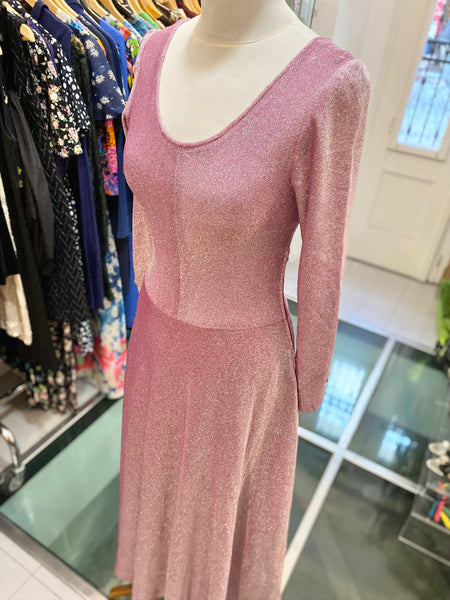 Abito 70s rosa lurex