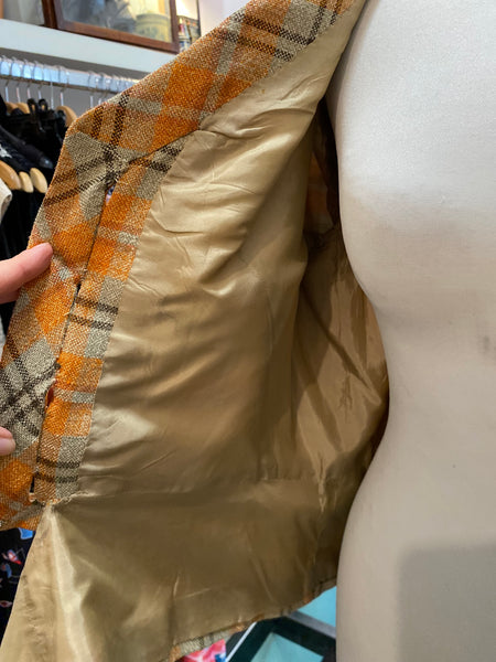 Giacca 50s scacchi arancio