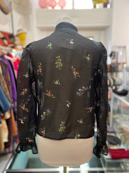 Camicia rouches fiorellini