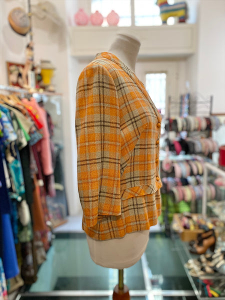 Giacca 50s scacchi arancio