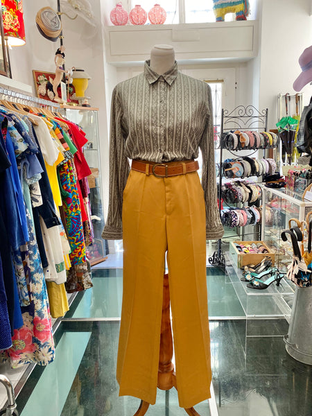 Pantaloni 70s senape