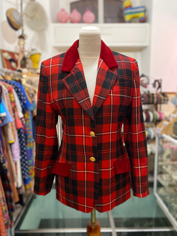 Giacca tartan rossa