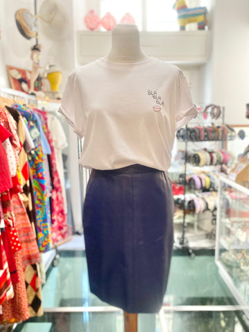 Mini 80s pelle bluette