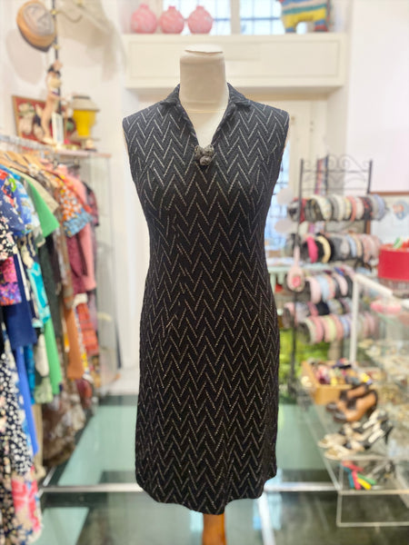 Abito 60s nero argento