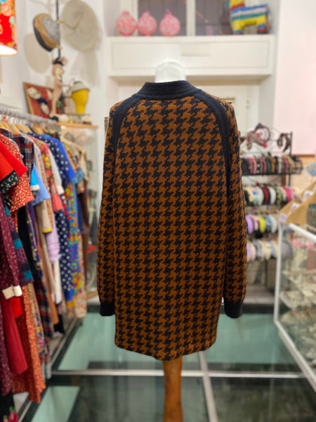 Cardigan 80s pied de poule